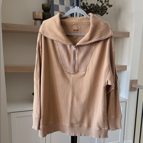 aerie Tops - Aerie Down to Earth Quarter Zip Sweatshirt
